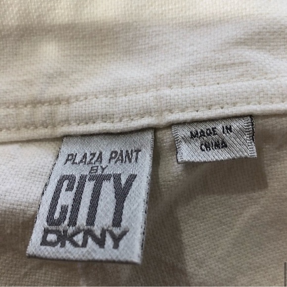 PLAZA PANT By City DKNY old white linen pants S:2 - Picture 10 of 15
